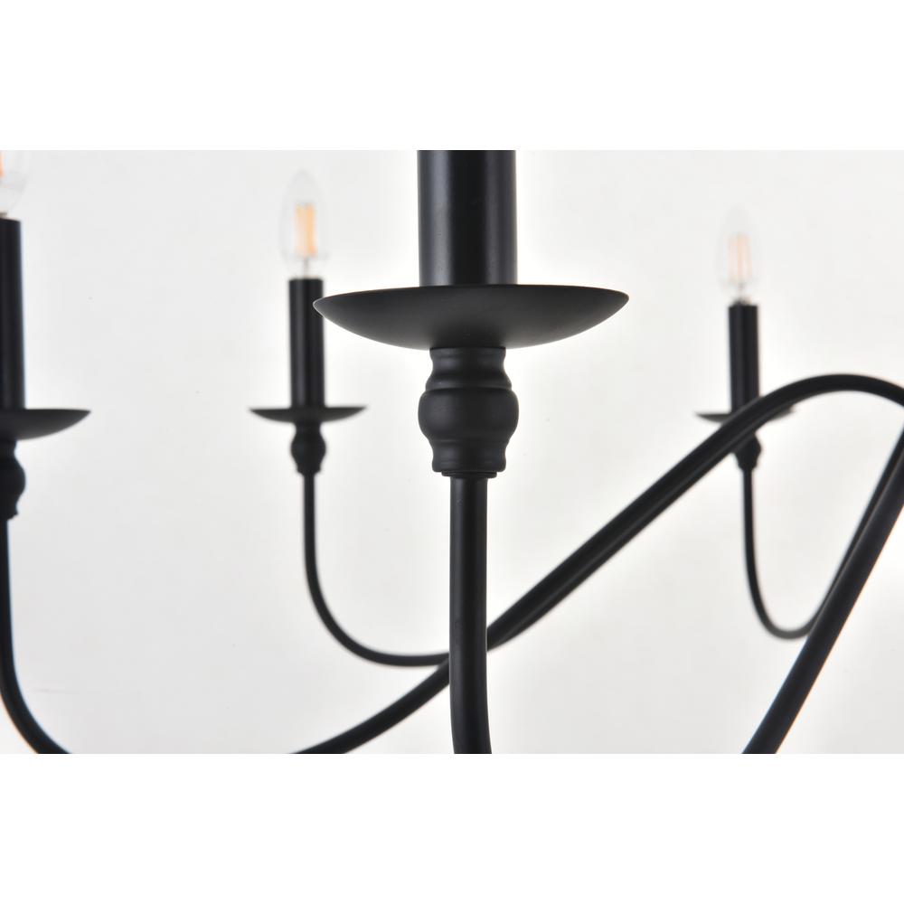 Rohan 8 light Matte Black Pendant. Picture 10