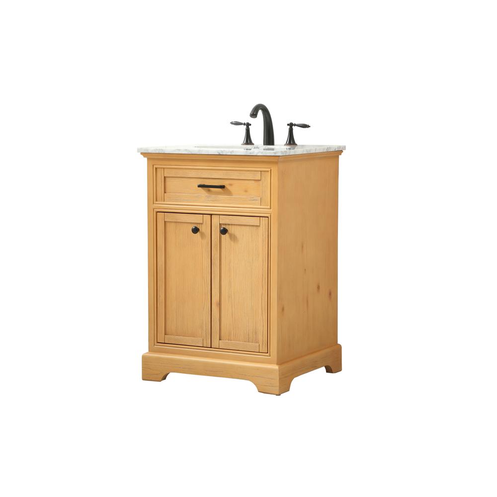 24 inch Single bathroom vanity in natural wood. Picture 7