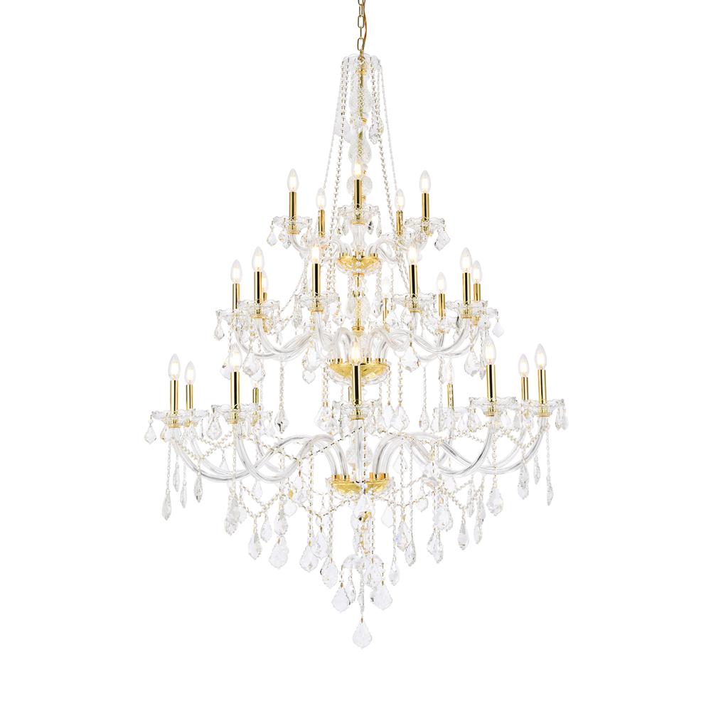 Verona 25 light Gold Chandelier Clear Royal Cut Crystal. Picture 2