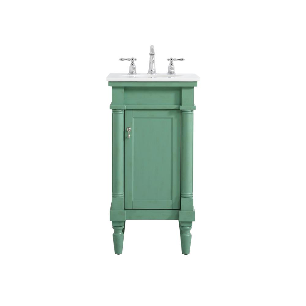 18.5 inch Single Bathroom vanity in vintage mint. Picture 1