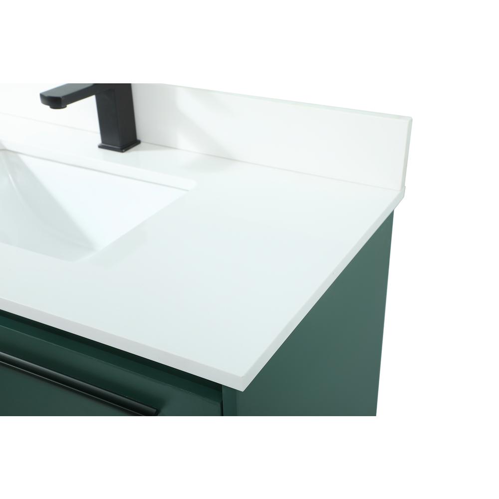 36 inch Single bathroom vanity in green with backsplash. Picture 12