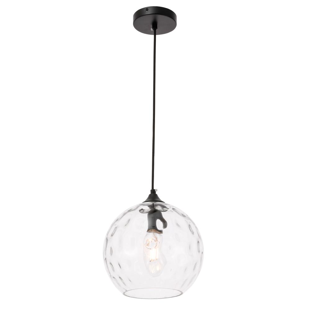 Cashel 1 light Black and Clear glass pendant. Picture 5