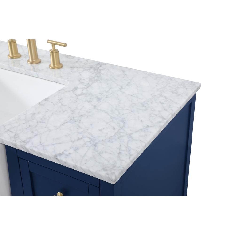 48 inch Single bathroom vanity in blue. Picture 11