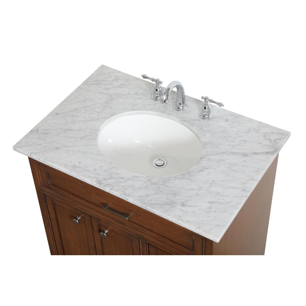 32 inch Single bathroom vanity in Teak. Picture 9