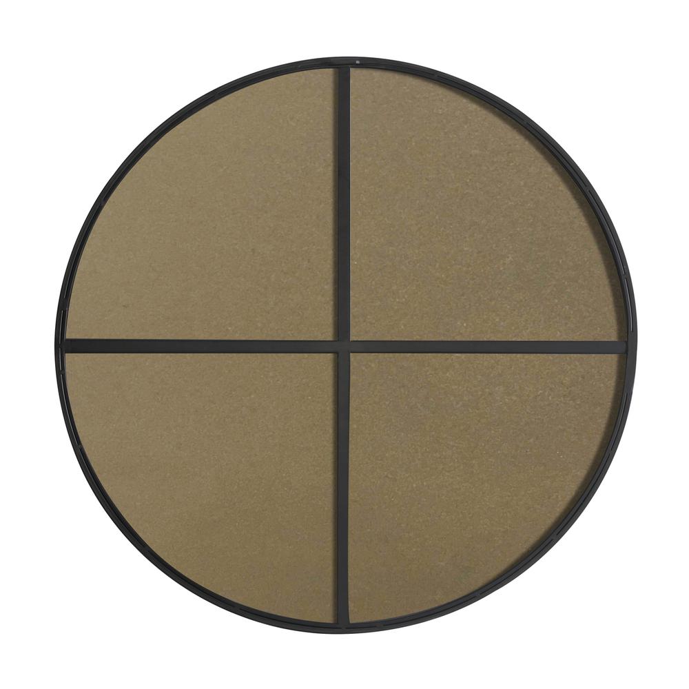 Metal frame Round Mirror 36 inch Black finish. Picture 8