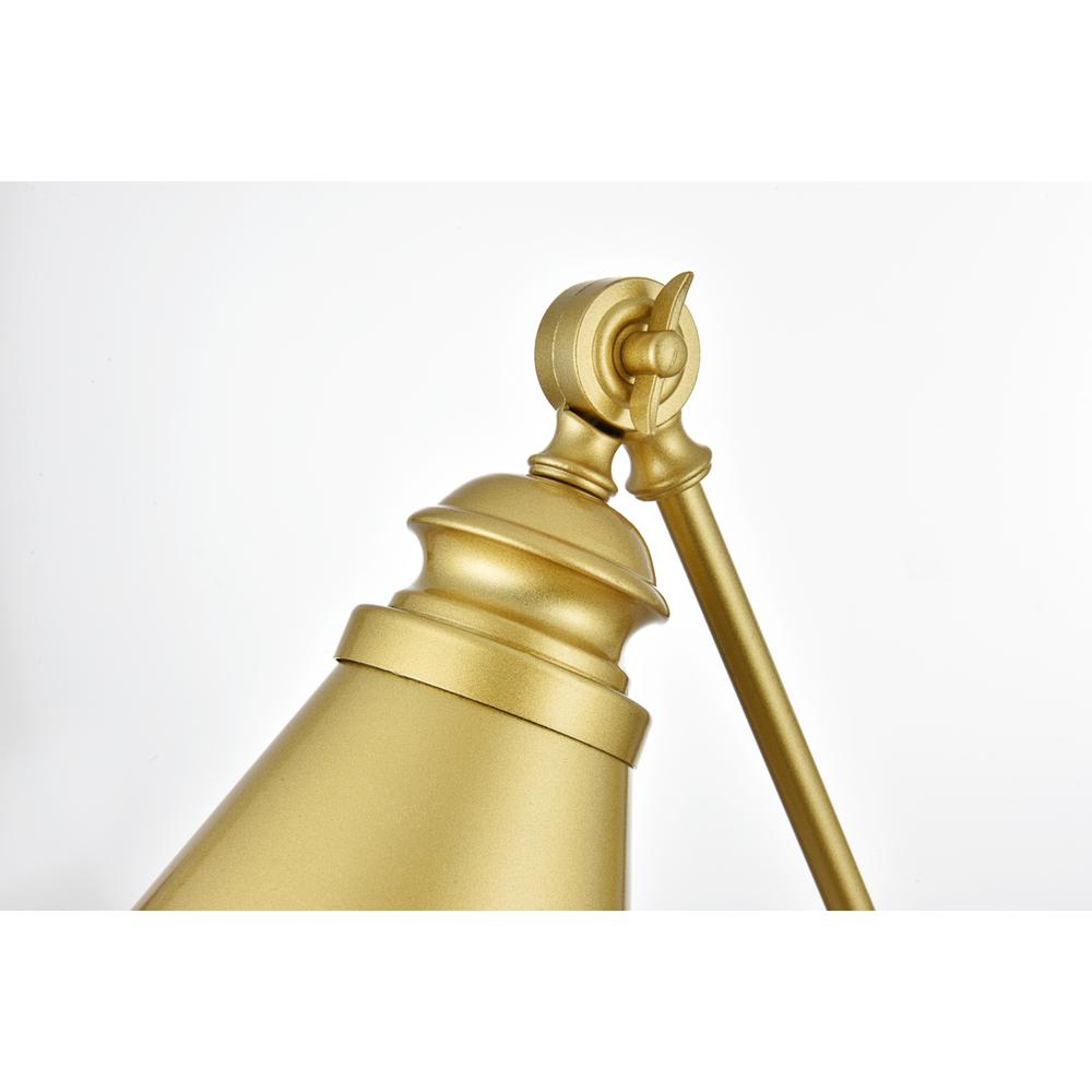 Ledger 1 light Brass swing arm wall sconce. Picture 4