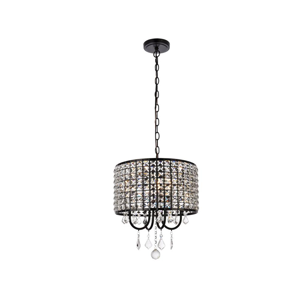 Elise 14 inch pendant in black. Picture 1