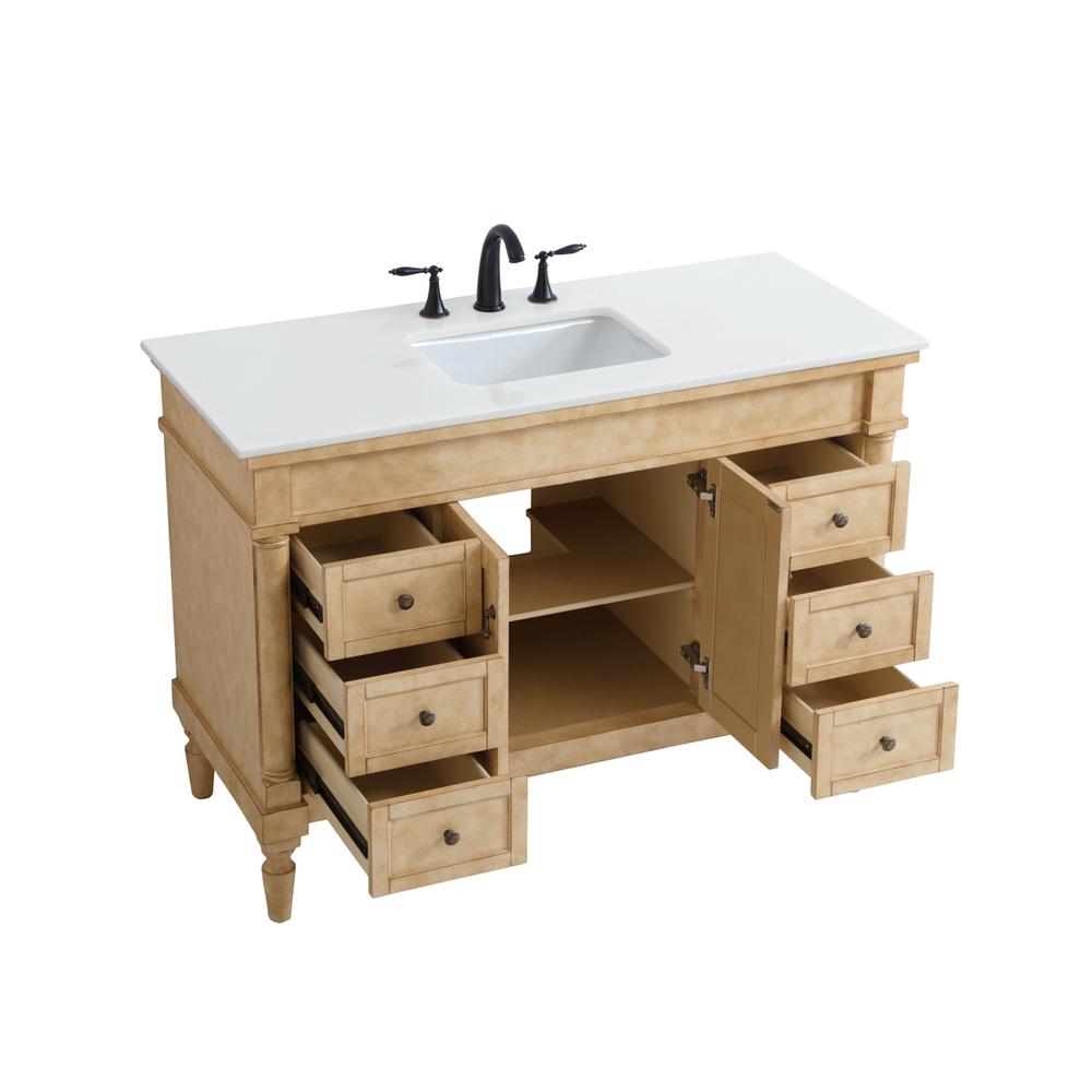 48 inch Single Bathroom vanity in Antique Beige. Picture 9