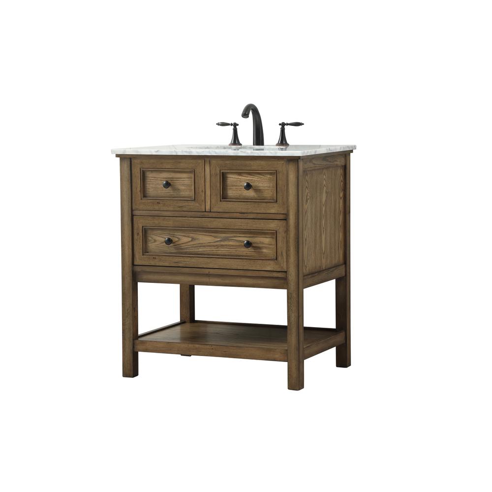 30 inch Single bathroom vanity in driftwood. Picture 7