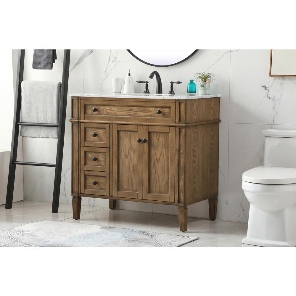36 inch Single bathroom vanity in driftwood. Picture 2