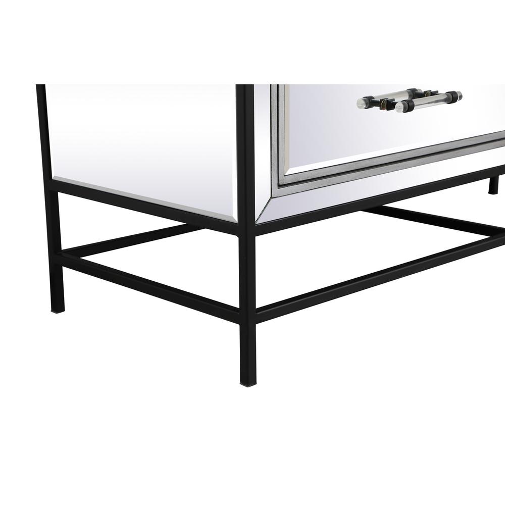 48 inch mirrored 6 drawers chest in black. Picture 8