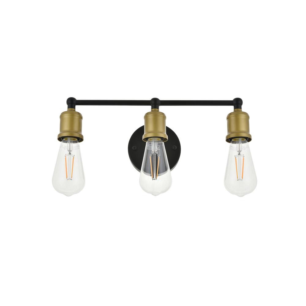 Serif 3 light brass and black Wall Sconce. Picture 7