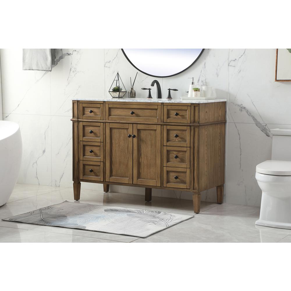 48 inch Single bathroom vanity in driftwood. Picture 2