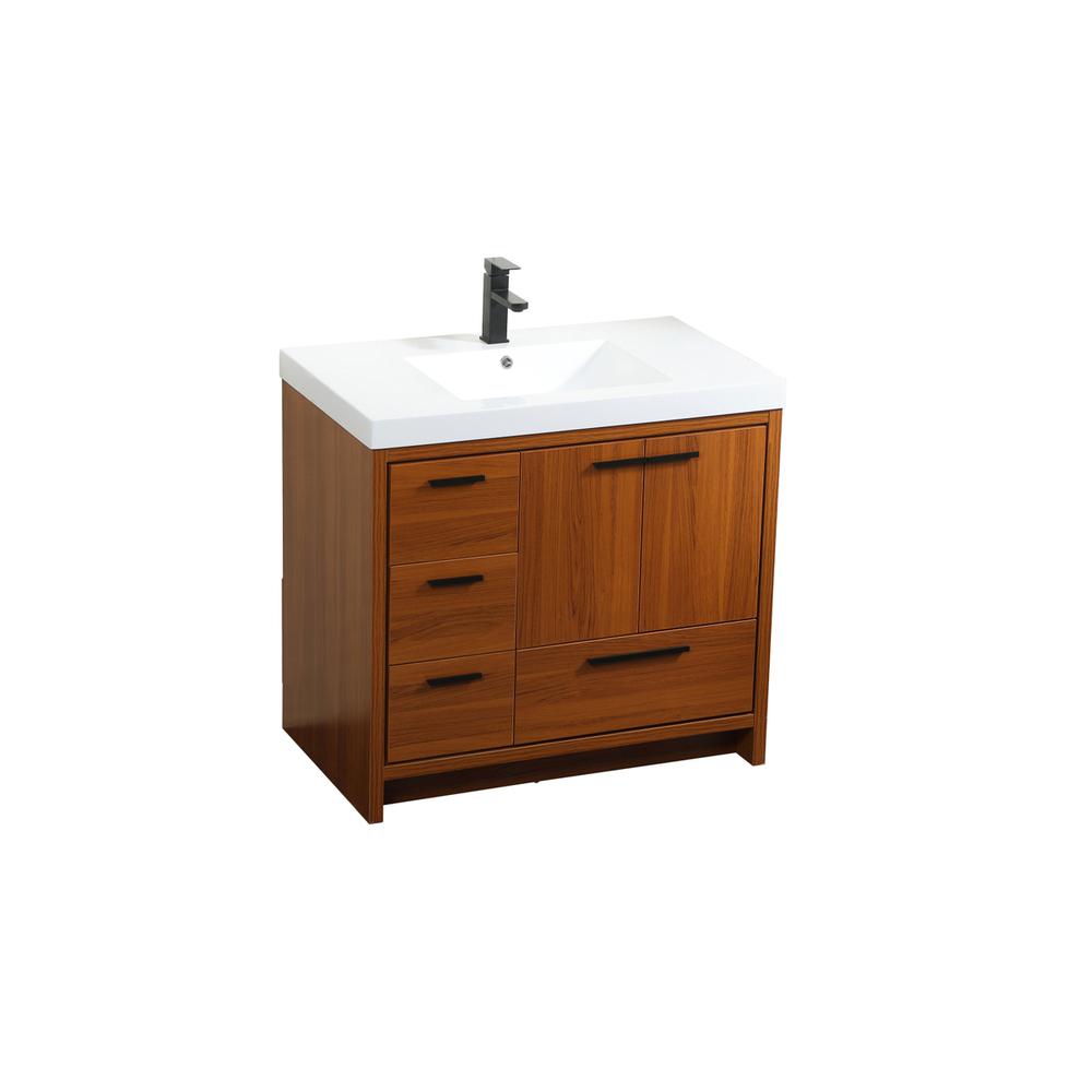36 inch Single bathroom vanity in Teak. Picture 9