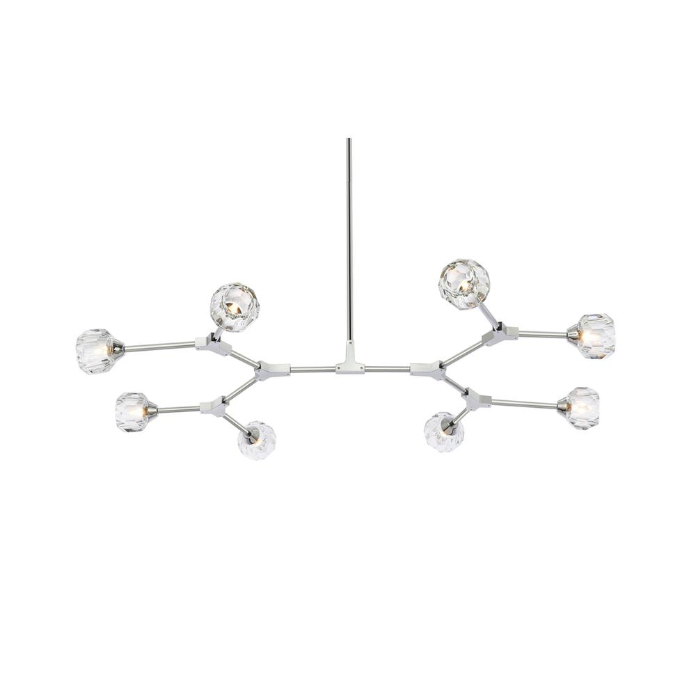 Zayne 8 Light Pendant in Chrome. Picture 2