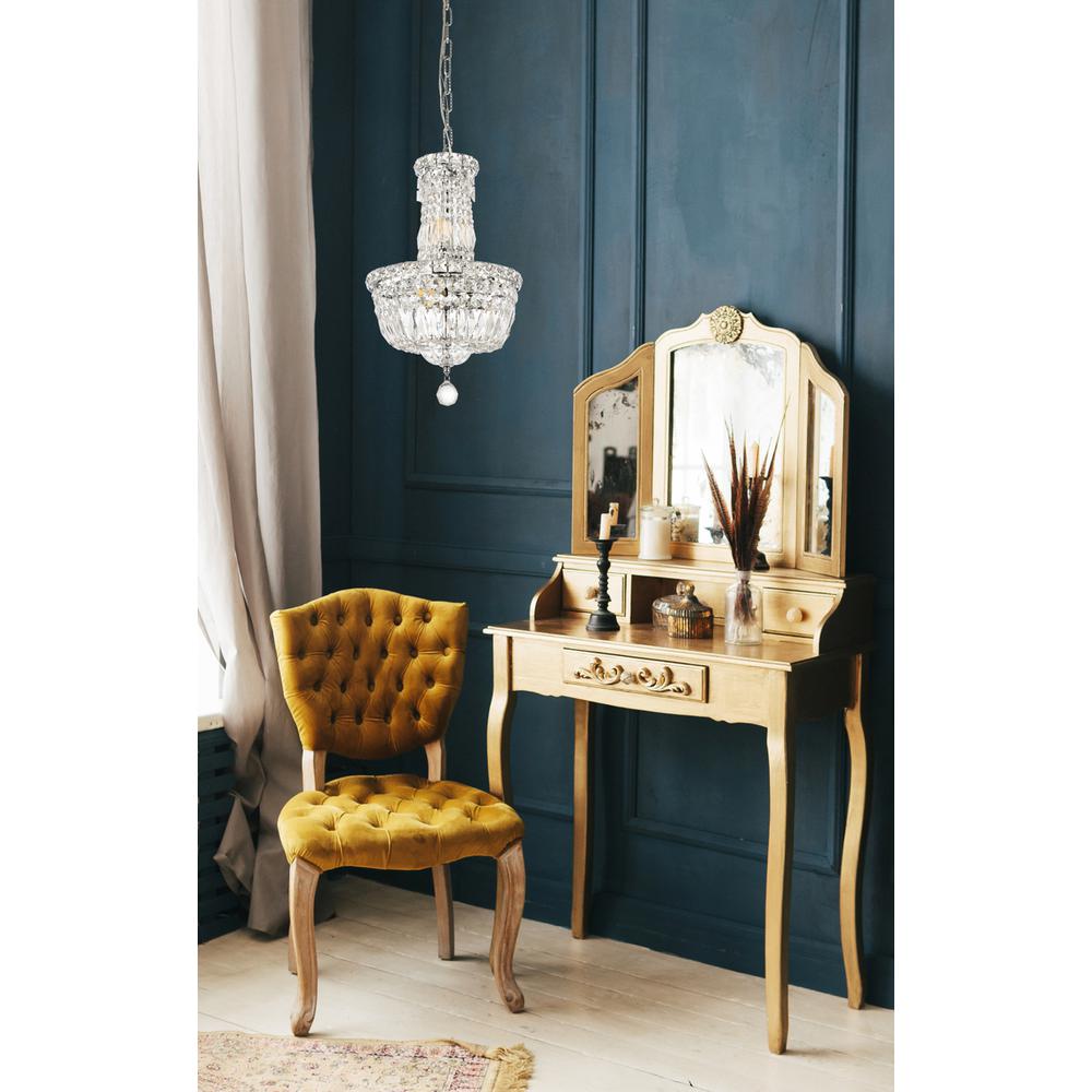 Tranquil 6 light Chrome Pendant Clear Royal Cut Crystal. Picture 7
