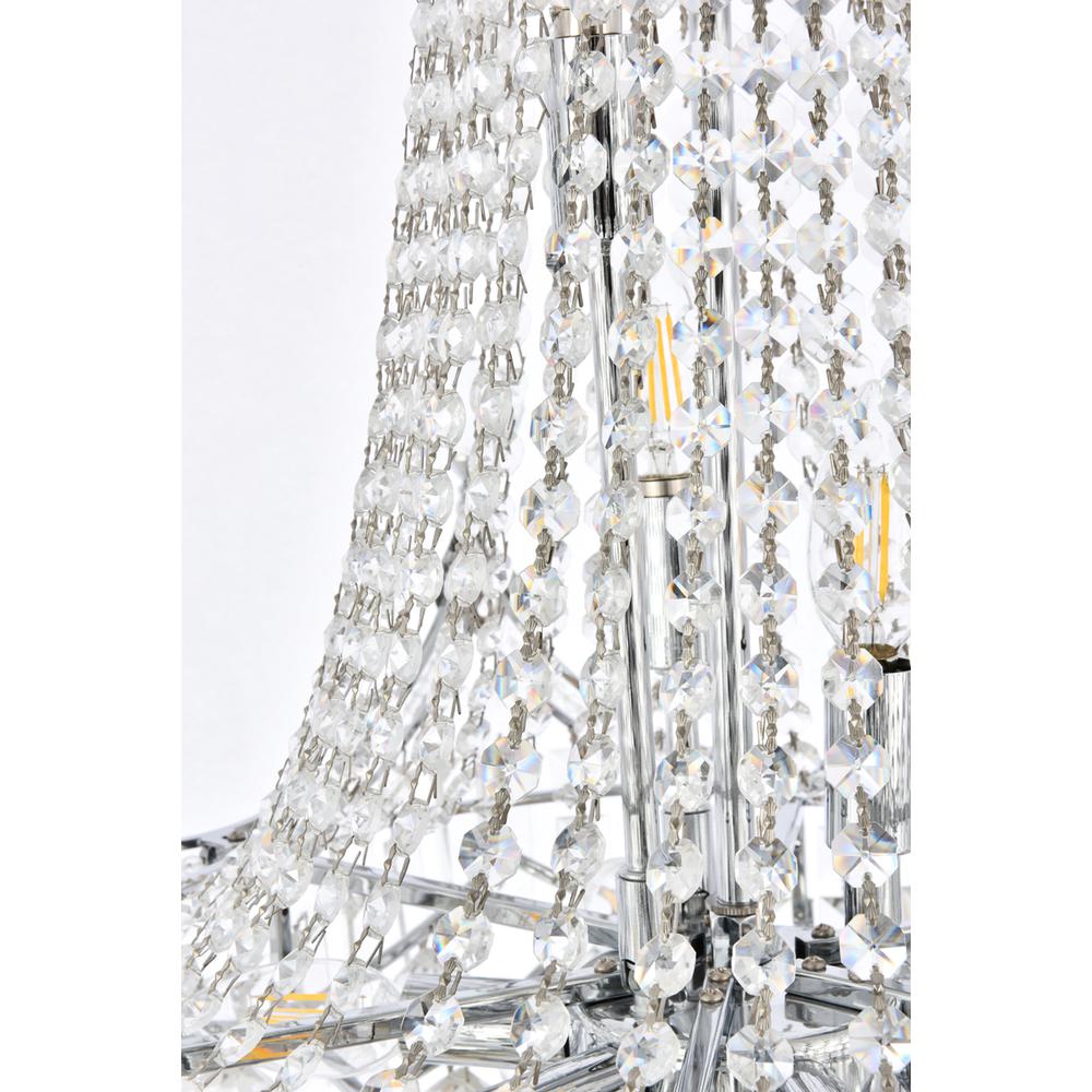 Corona 9 light Chrome Chandelier Clear Royal Cut Crystal. Picture 5