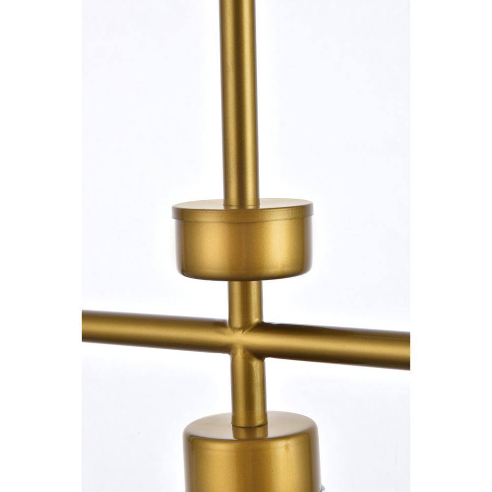 Mera 3 lights brass pendant. Picture 3
