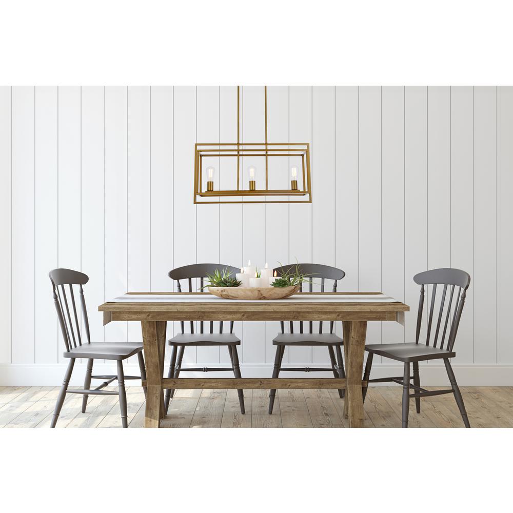 Voir 3 lights pendant in brass. Picture 8