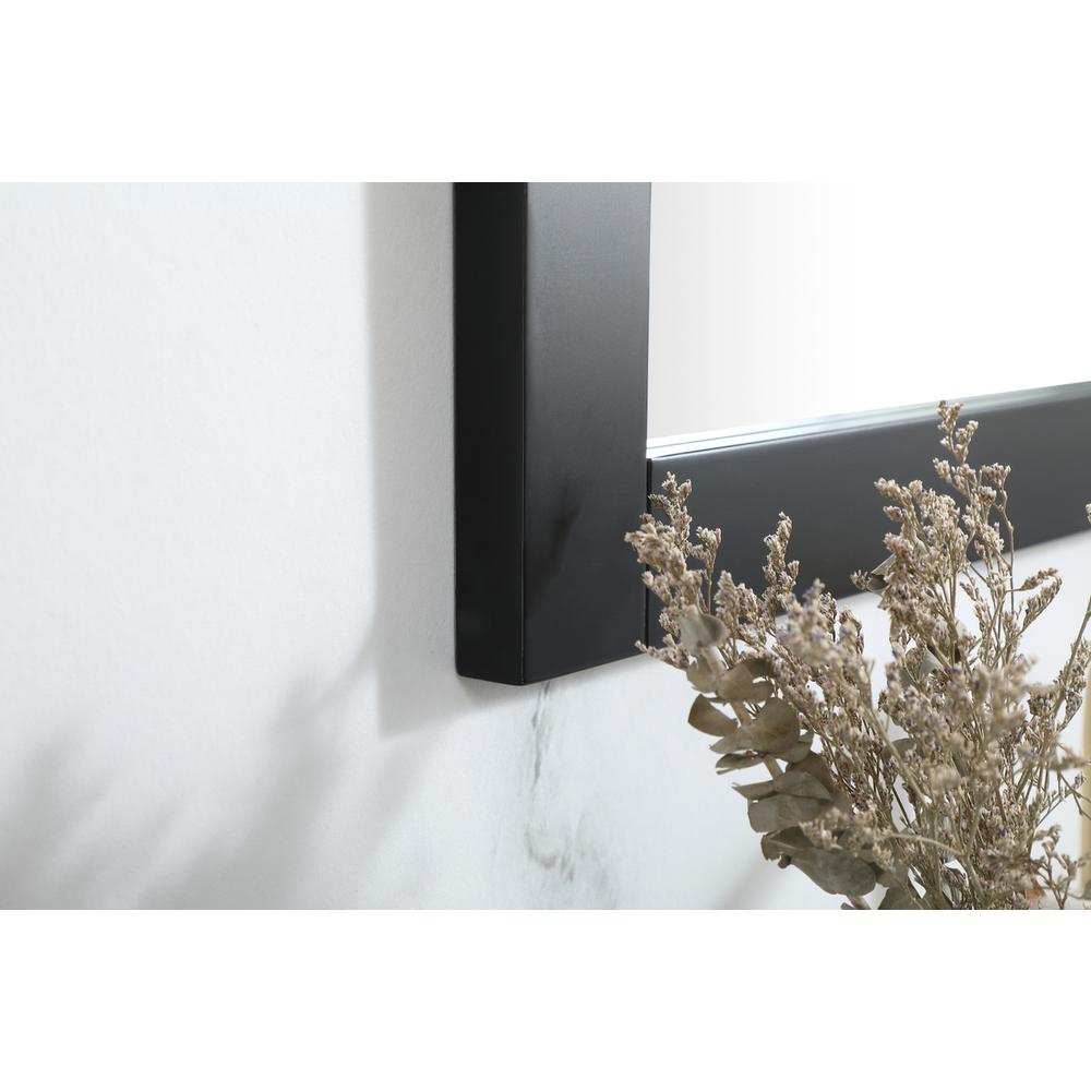 Aqua vanity mirror 27x36 inch in black. Picture 4