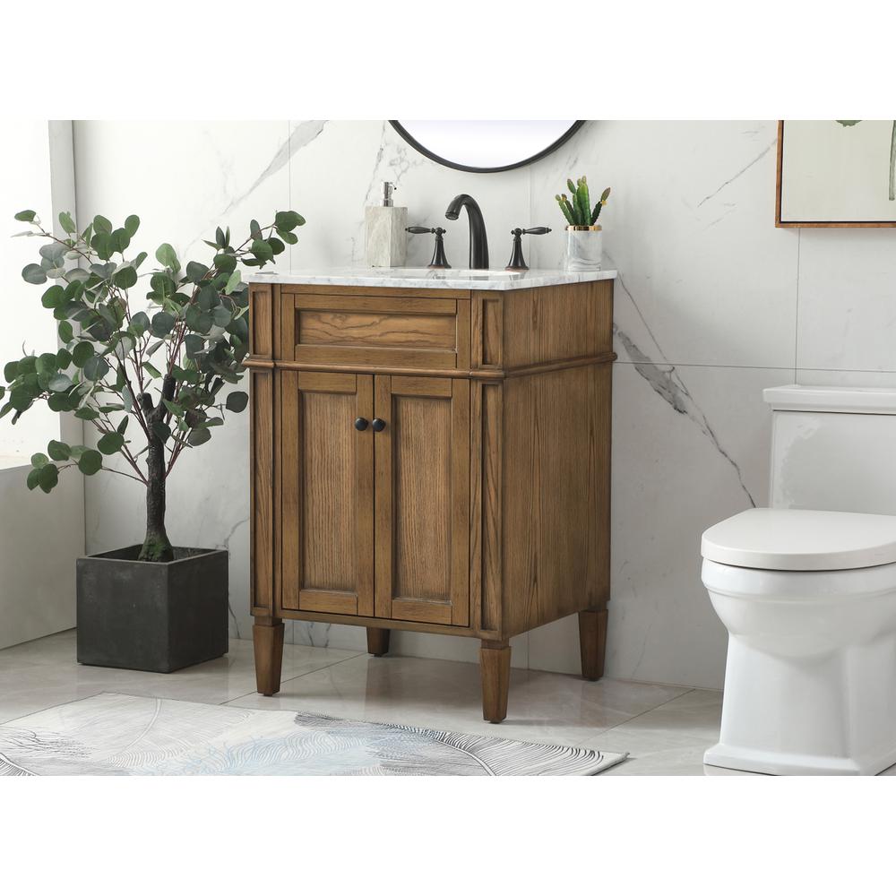 24 inch Single bathroom vanity in driftwood. Picture 2