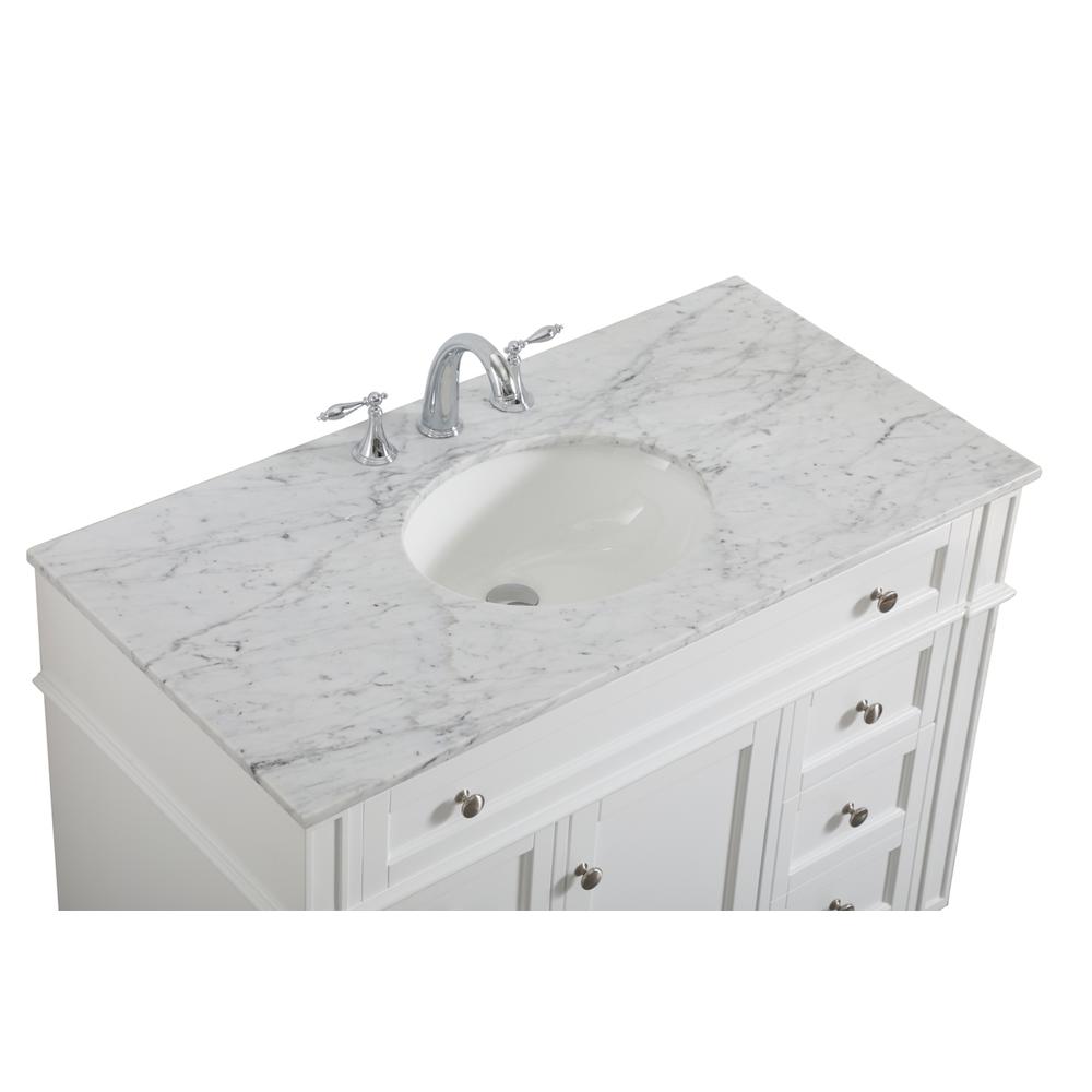 42 inch Single bathroom vanity in white. Picture 7