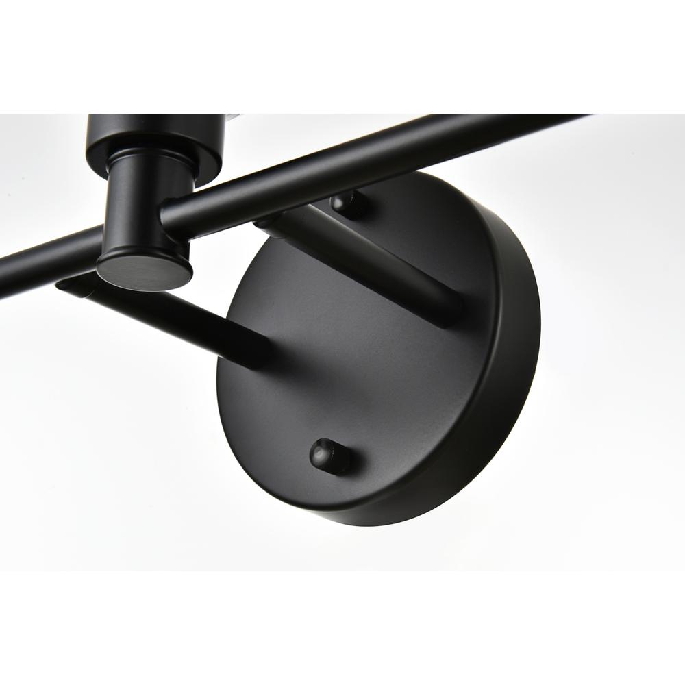 Jaelynn 5 light Black and Clear Bath Sconce. Picture 5