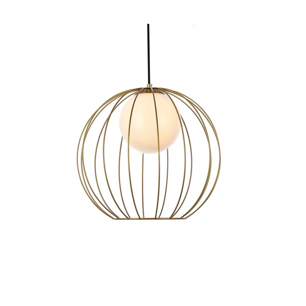 Wetzel 1 light brass pendant. Picture 2