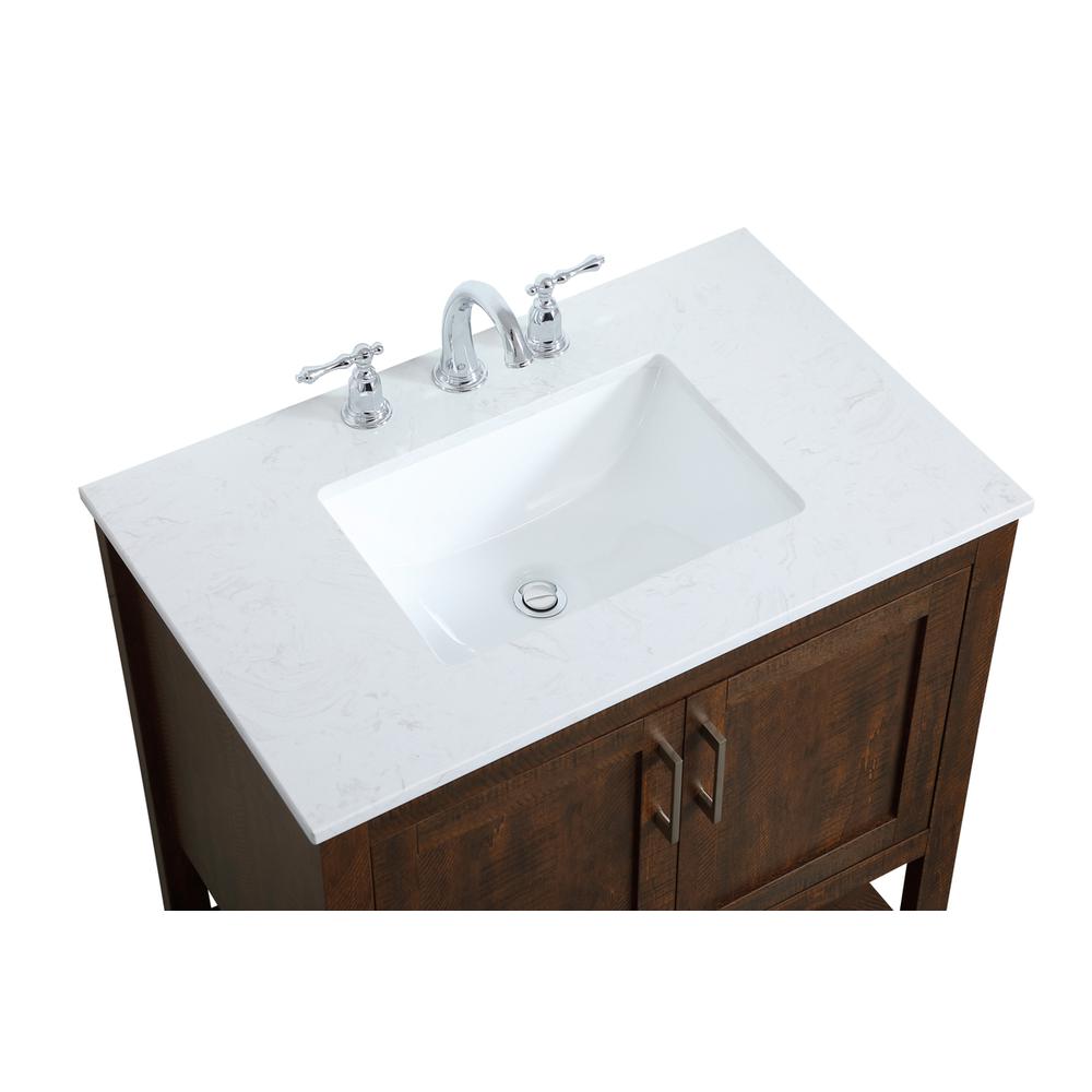30 inch Single Bathroom Vanity in Espresso. Picture 10