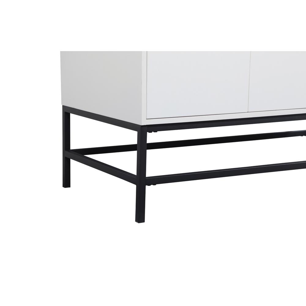 42 inch Single bathroom vanity in white with backsplash. Picture 13