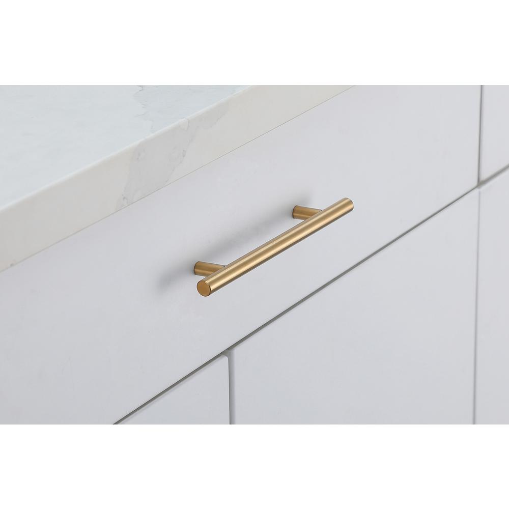 Quinn 5" Center to Center Brass Bar Pull Multipack (set of 10). Picture 2