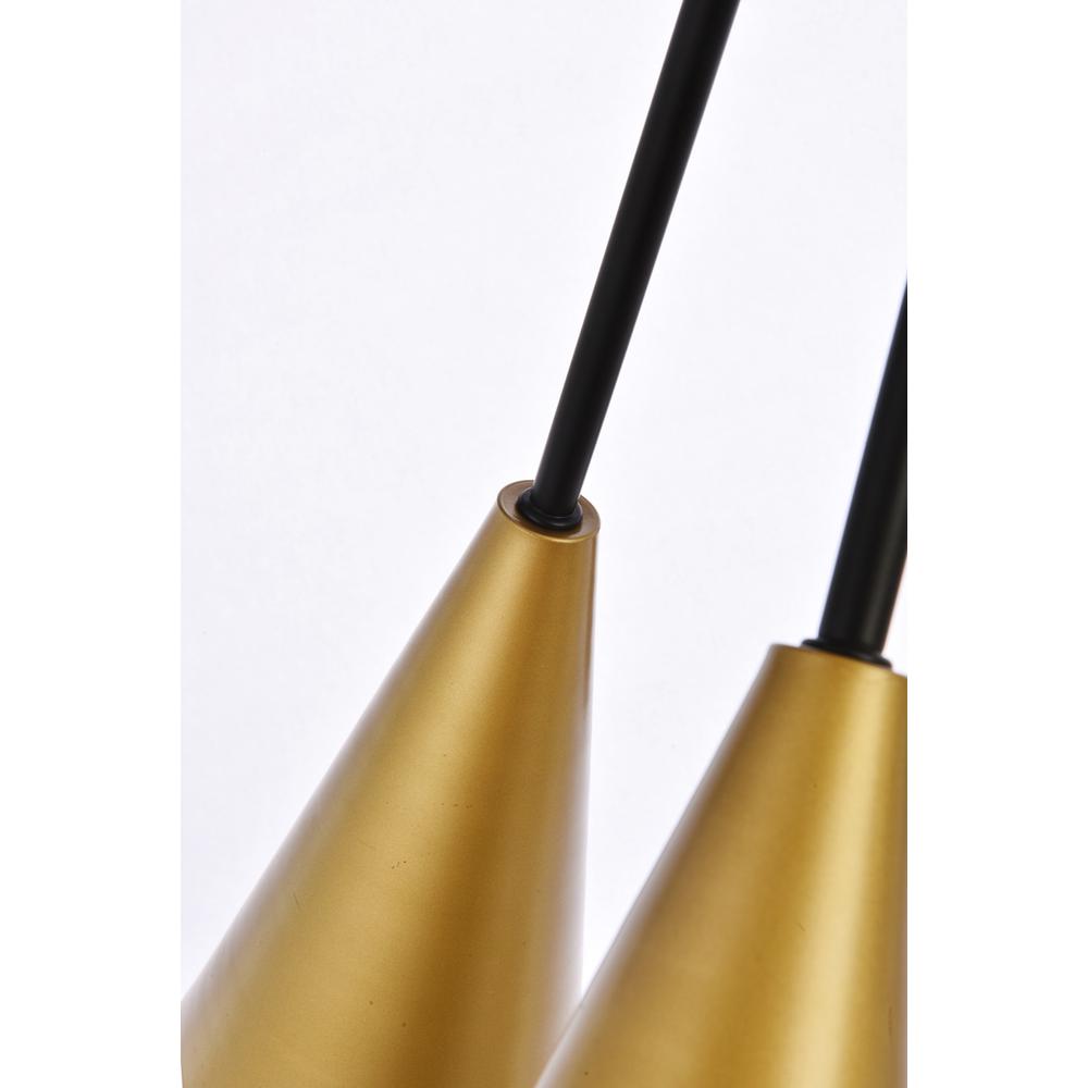 Casen 32 inch pendant in black and brass. Picture 5