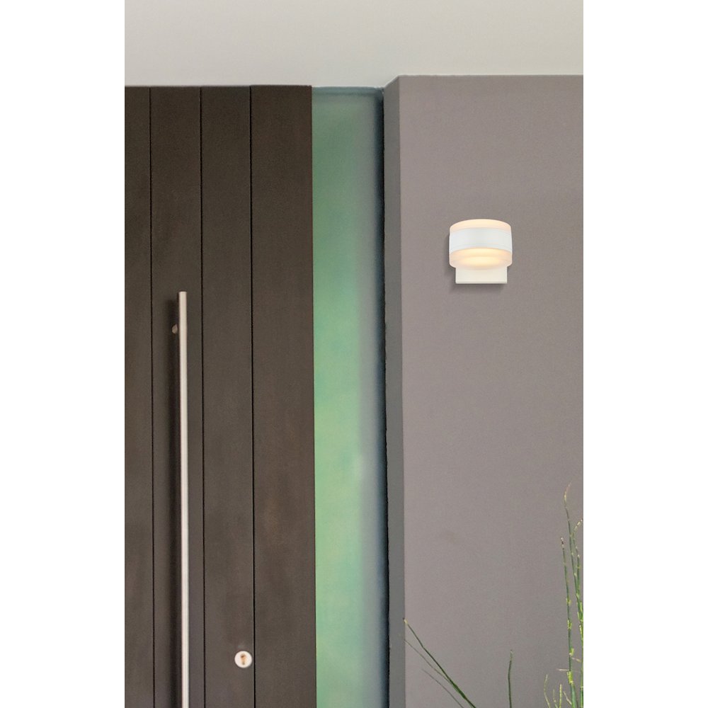 Raine Integrated Led Wall Sconce In White. Picture 5
