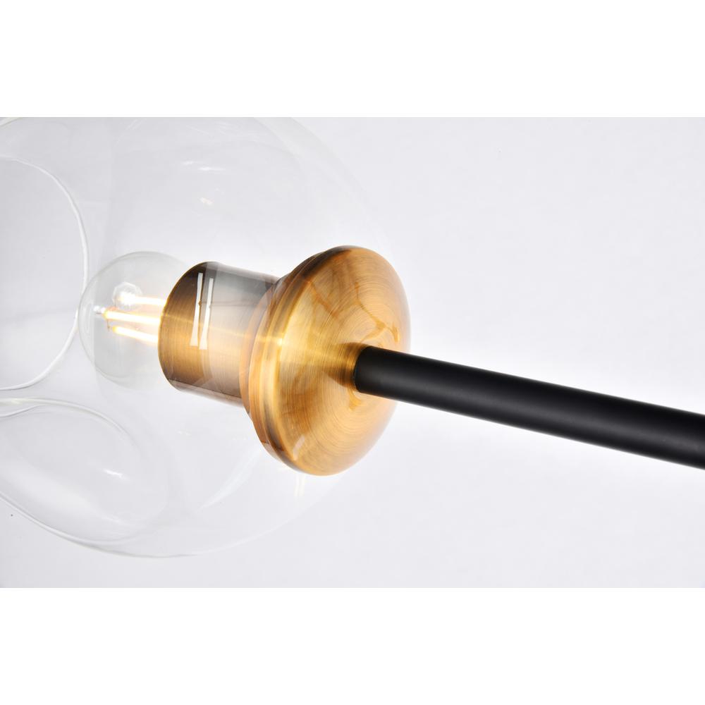 Cavoli 9 light in Light Antique Brass and Flat Black Pendant. Picture 4