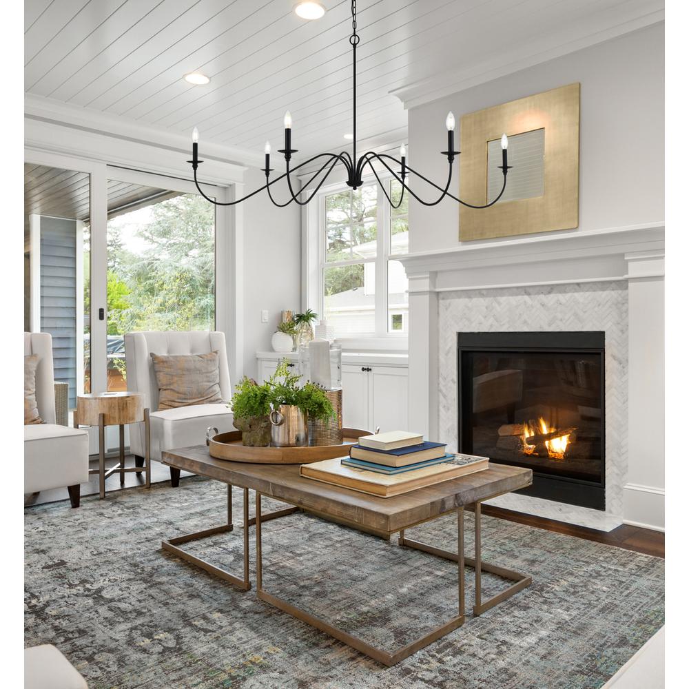 Rohan 60 inch chandelier in Matte Black. Picture 8