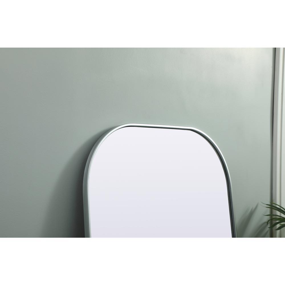 Metal Frame Arch Full Length Mirror 32x66 Inch in Silver. Picture 5
