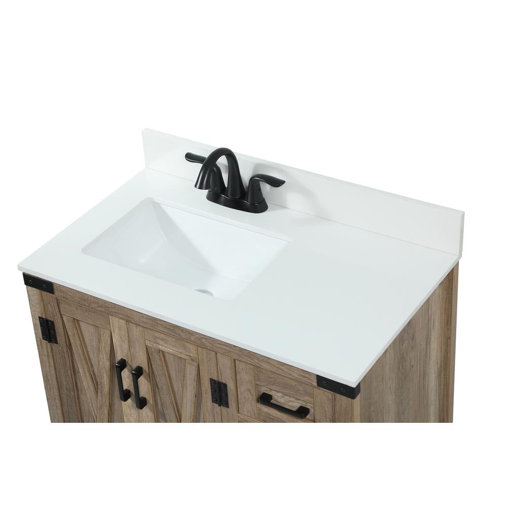 32 inch Single bathroom vanity in natural oak with backsplash. Picture 10