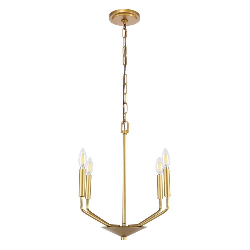 Enzo 4 Light Brass Pendant. Picture 5