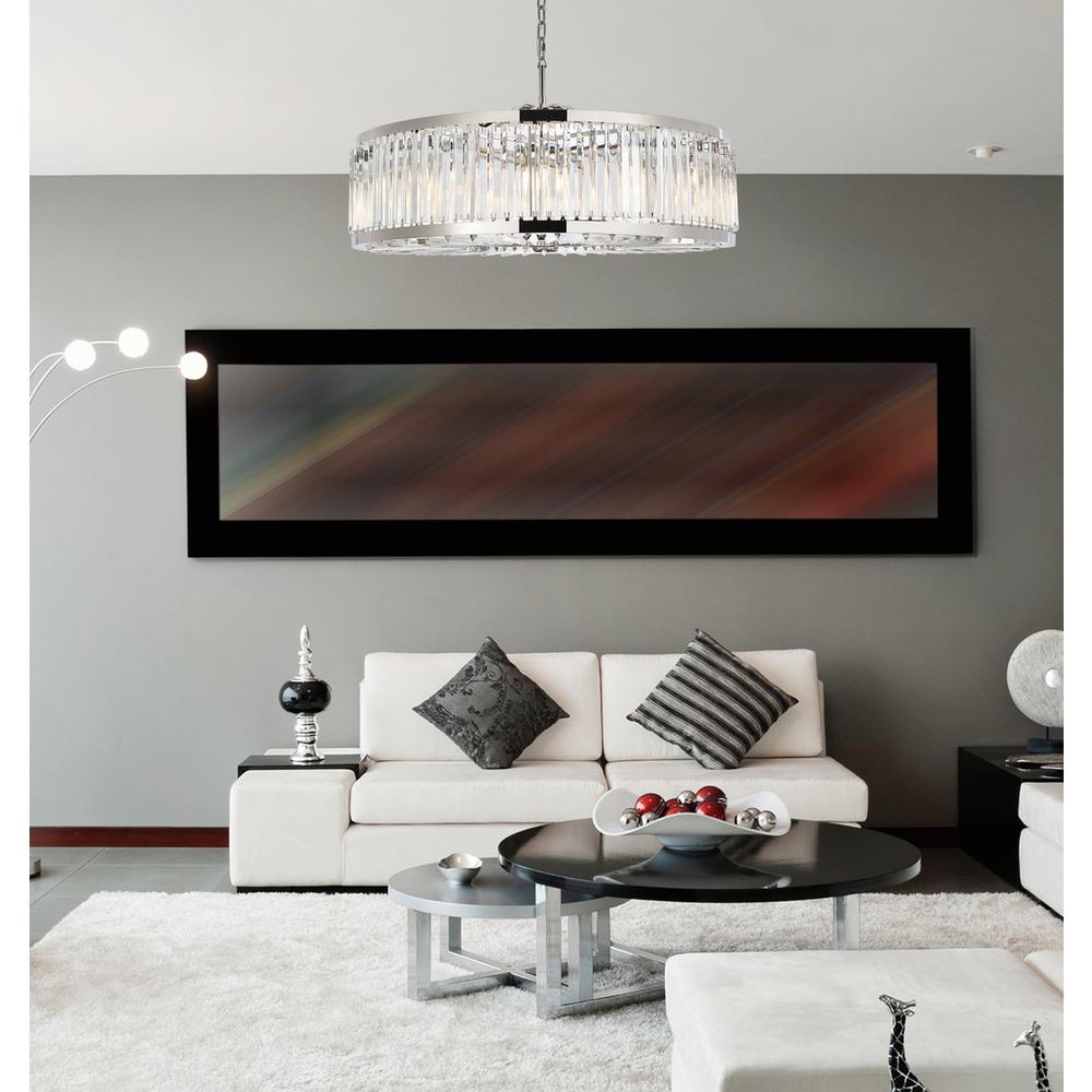 Chelsea 10 light polished nickel Chandelier Clear Royal Cut Crystal. Picture 8