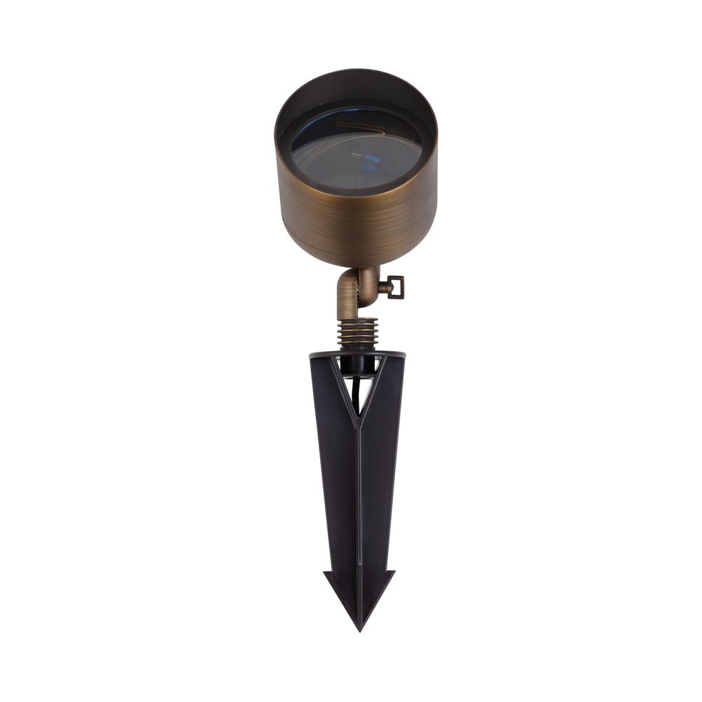 Cast brass wide spot light. Picture 1
