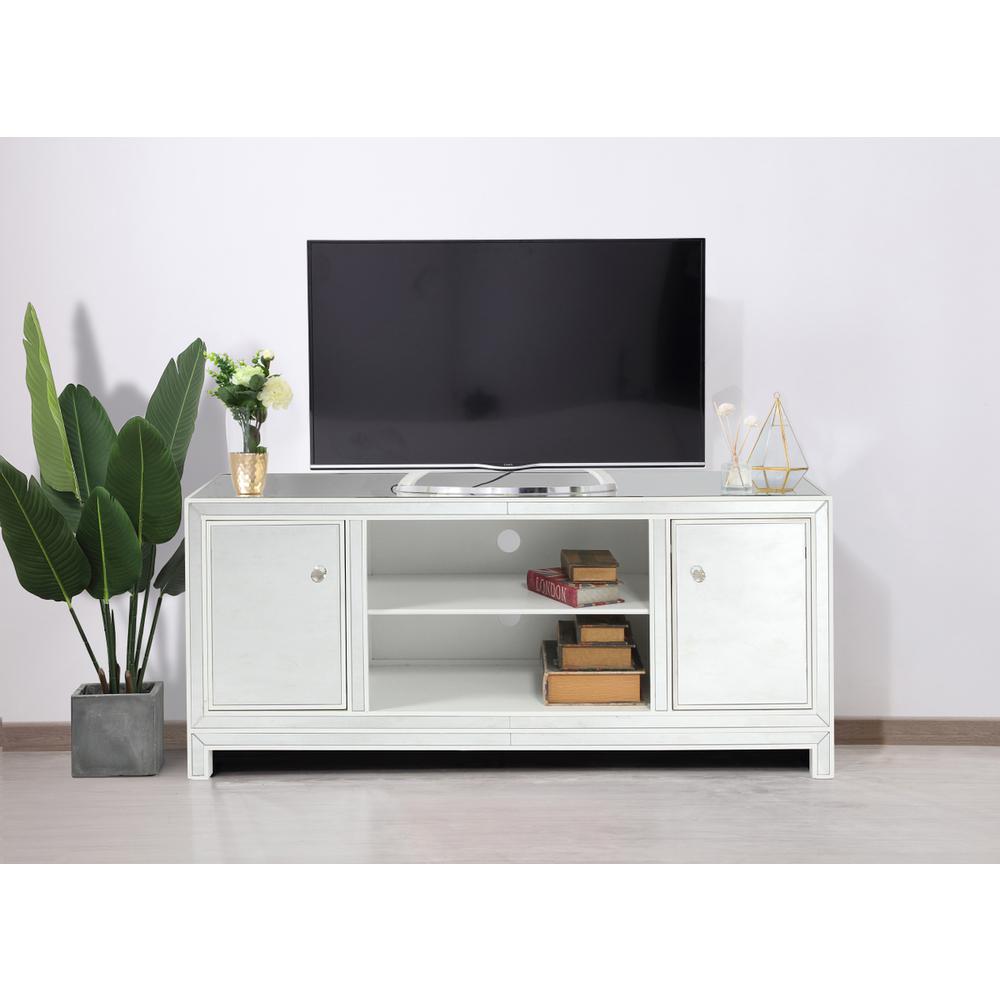 60 in. mirrored TV stand in white. Picture 9
