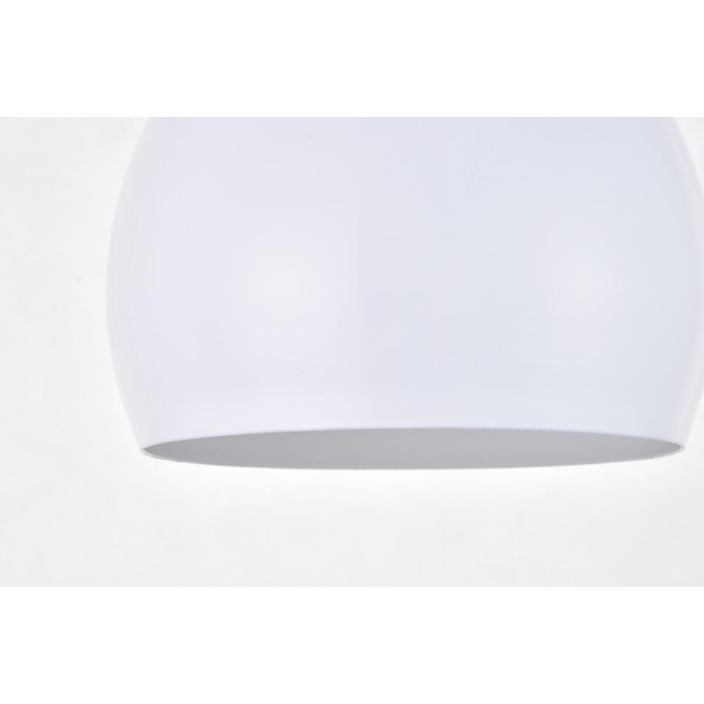Nora 1 Light white plug-in pendant. Picture 3