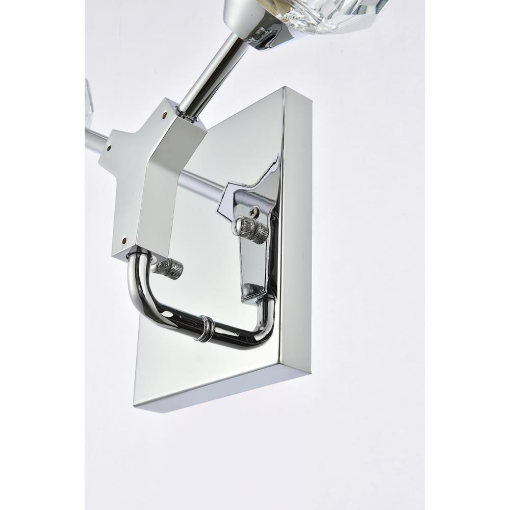 Zayne 2 Light Wall Sconce in Chrome. Picture 5