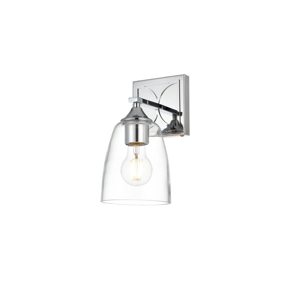 Harris 1 light Chrome and Clear Bath Sconce. Picture 2