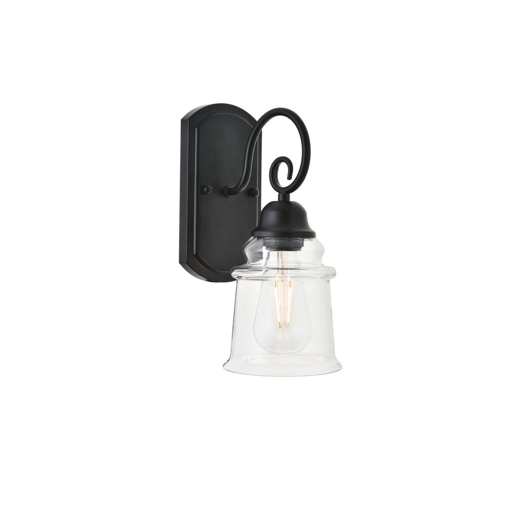 spire 1 light Black Wall Sconce. Picture 1