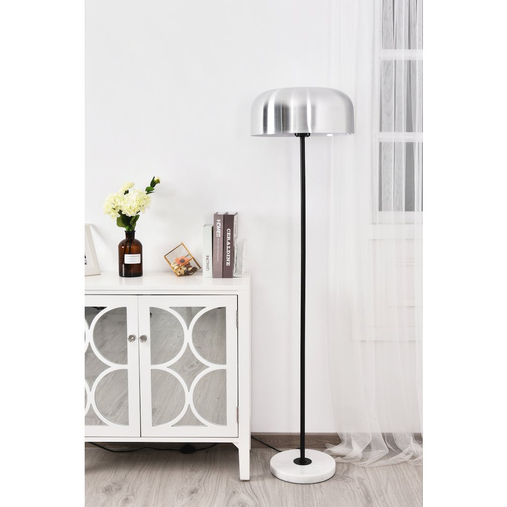 Exemplar 1 Light Brushed Nickel Floor Lamp. Picture 13