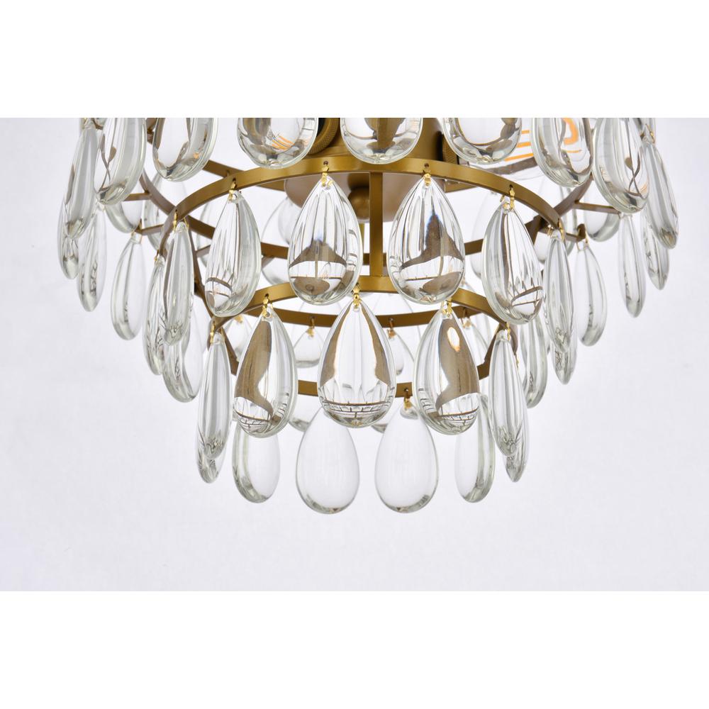 Mila 12 inch flush mount in brass. Picture 3
