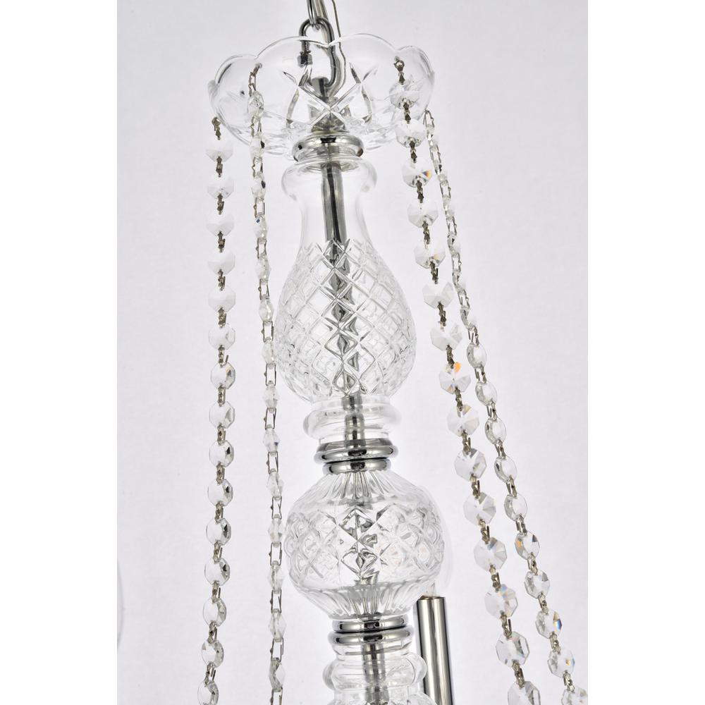Verona 5 light Chrome Chandelier Clear Royal Cut Crystal. Picture 5