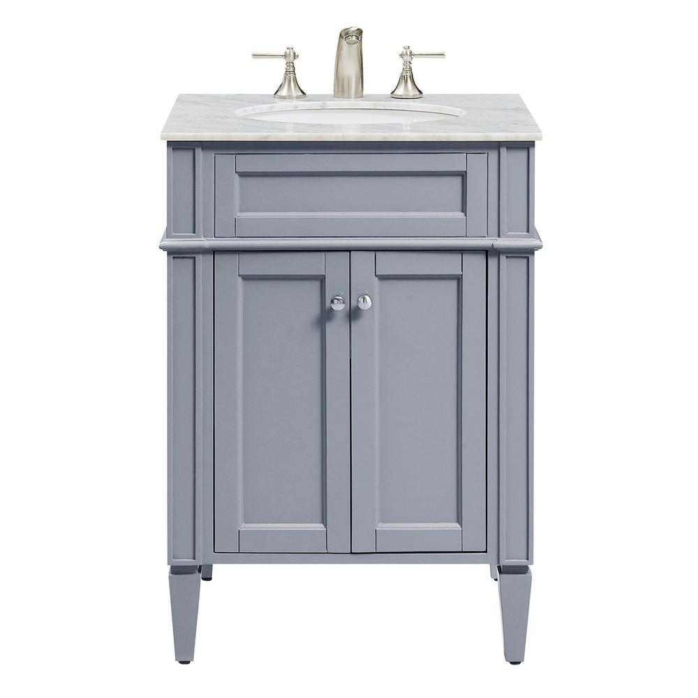 24 In. Single Bathroom Vanity Set In Grey. Picture 1