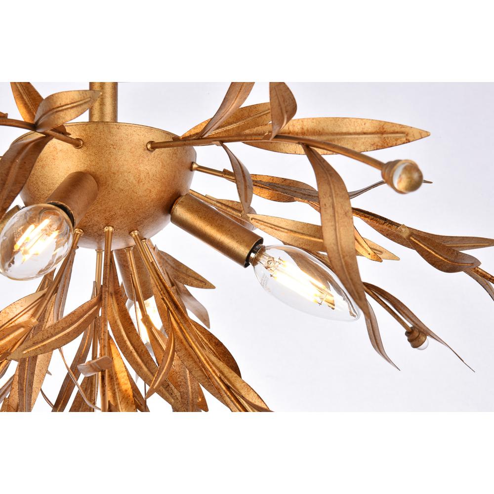 Priscilla 23 inch flush mount in gold leaf. Picture 3